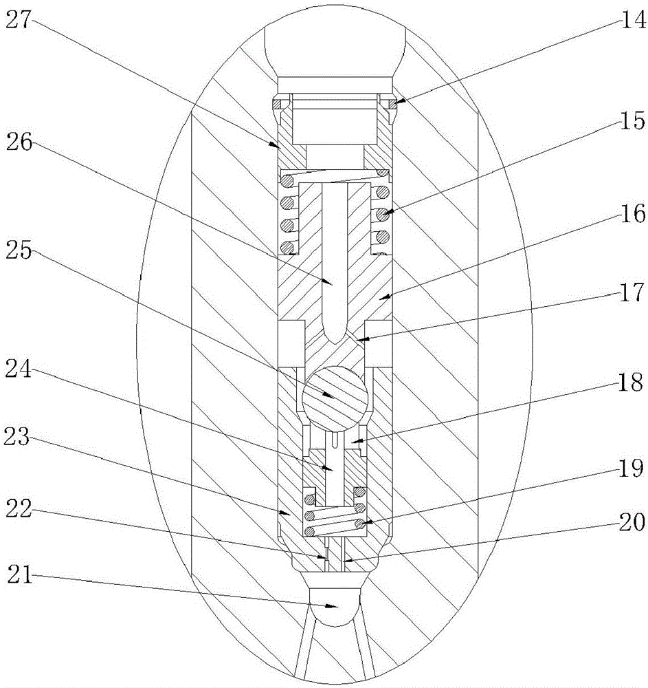 Micro-dynamic oil return resonance bypass type electronic fuel injector with hydraulic feedback function