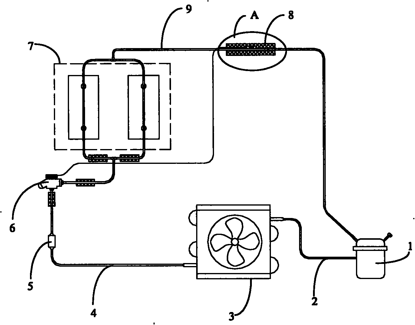 Refrigerating system and ice cream maker