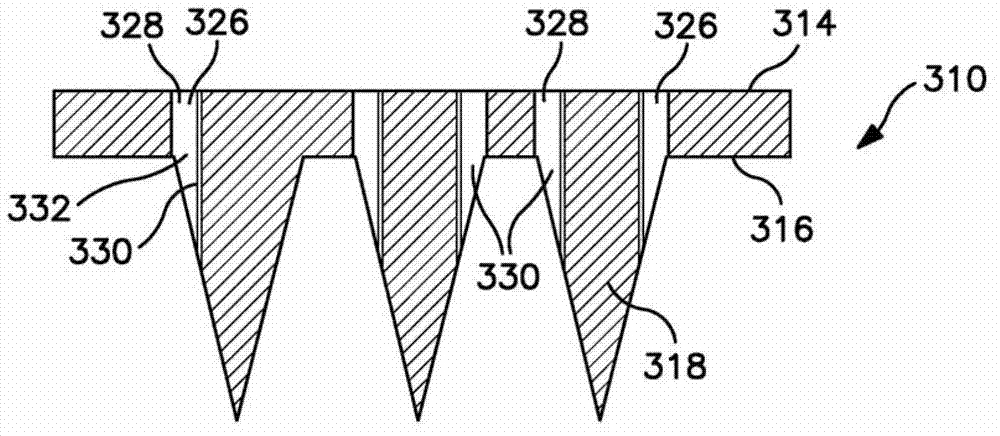 Composite microneedle array including nanostructures thereon