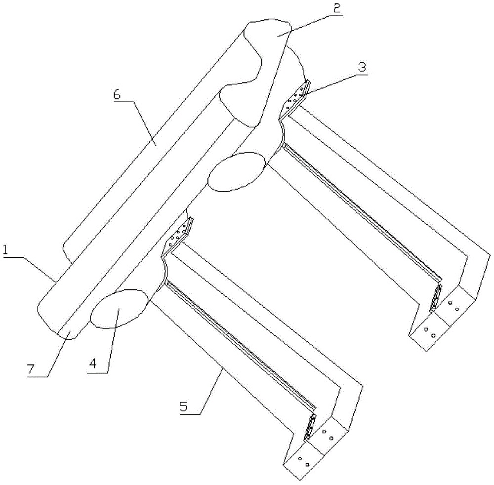 An anti-collision buffer energy-absorbing device for the side of a truck