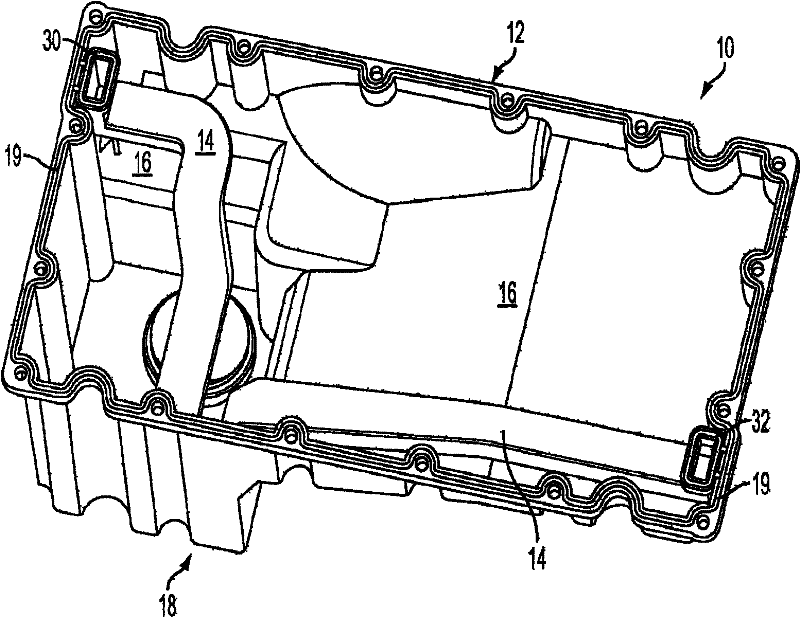 Reversible oil pan with integrated oil suction tube