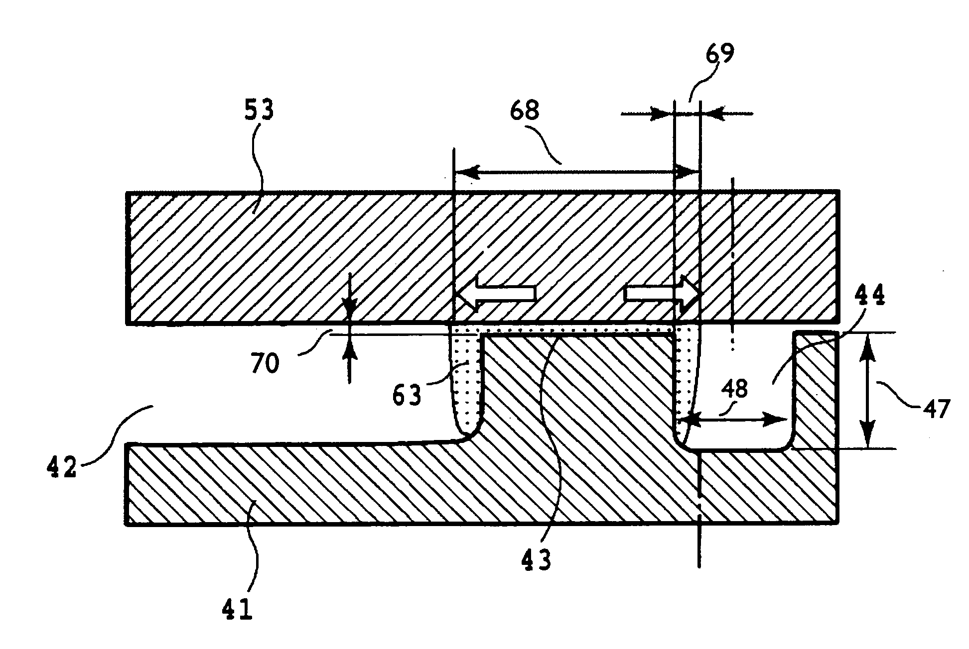 Method of manufacturing organic EL displays incorporating adhesion escape grooves surrounding an adhesion region of each display