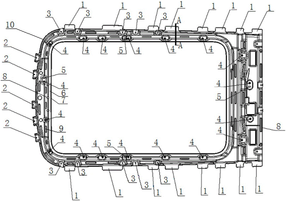 Skylight reinforcing ring structure and vehicle