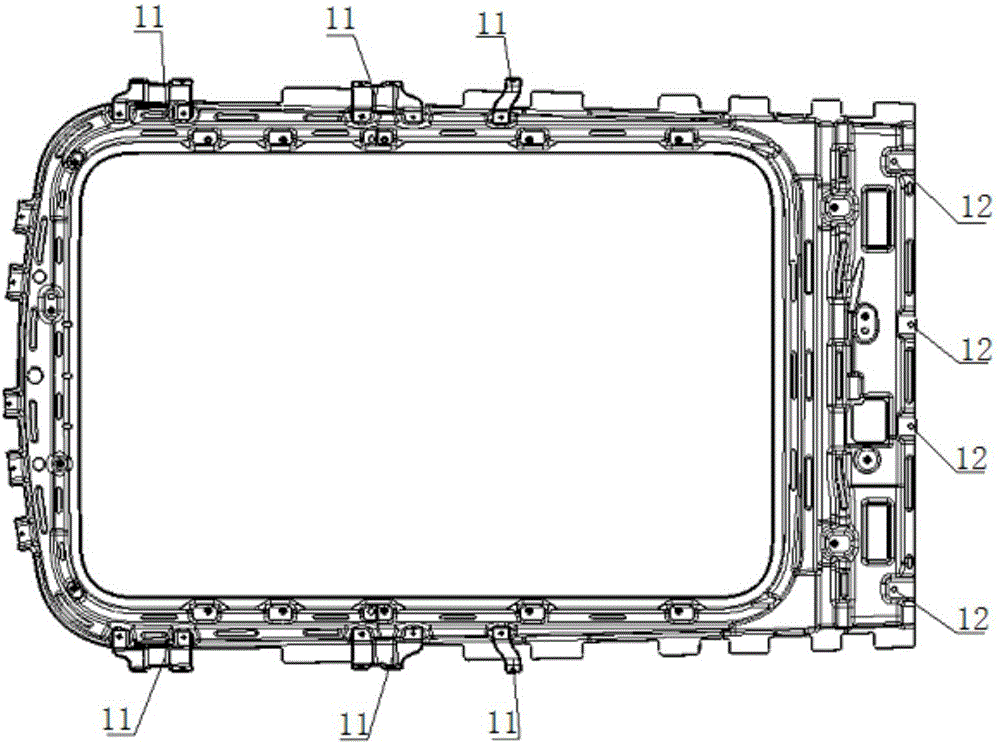 Skylight reinforcing ring structure and vehicle