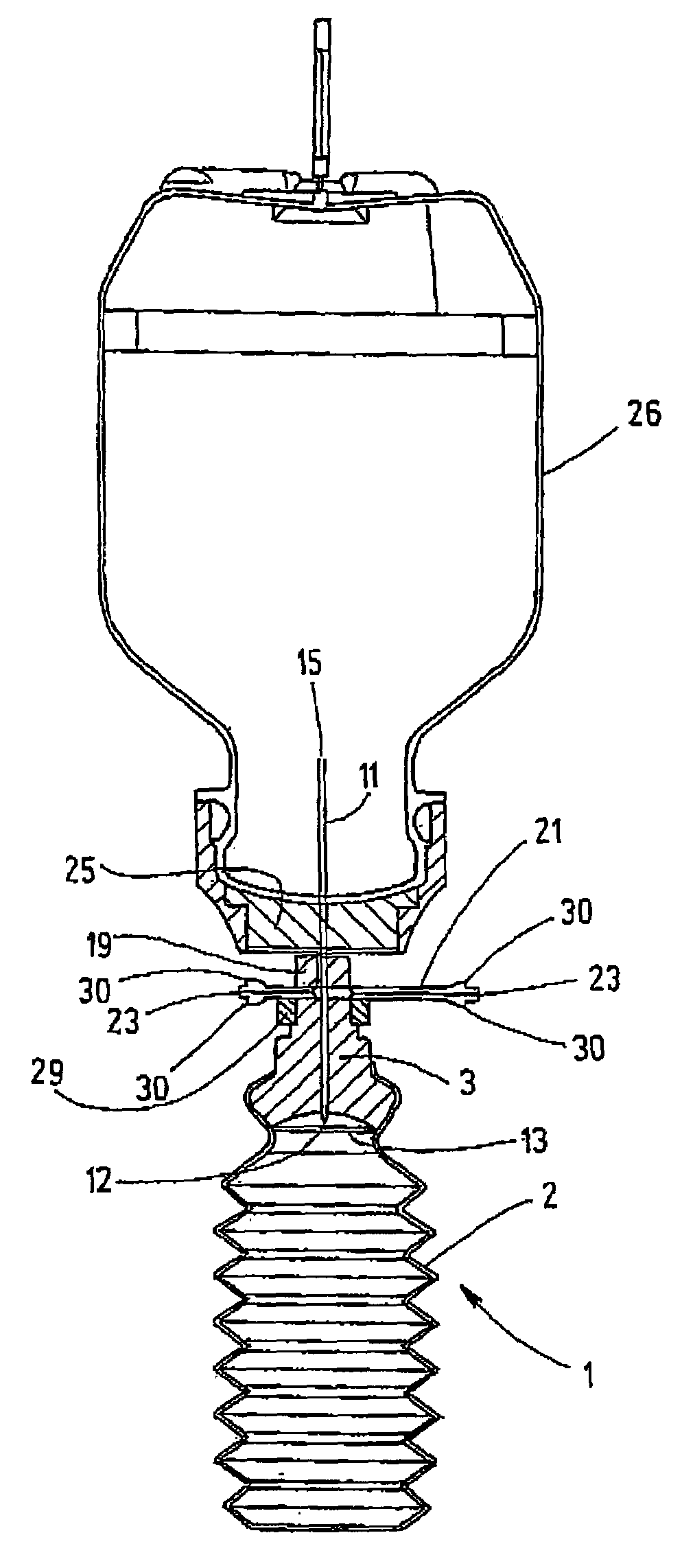 Device for distributing substances