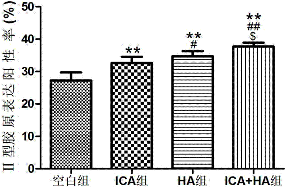 Icariin and hyaluronic acid composition, method for preparing same and application of icariin and hyaluronic acid composition