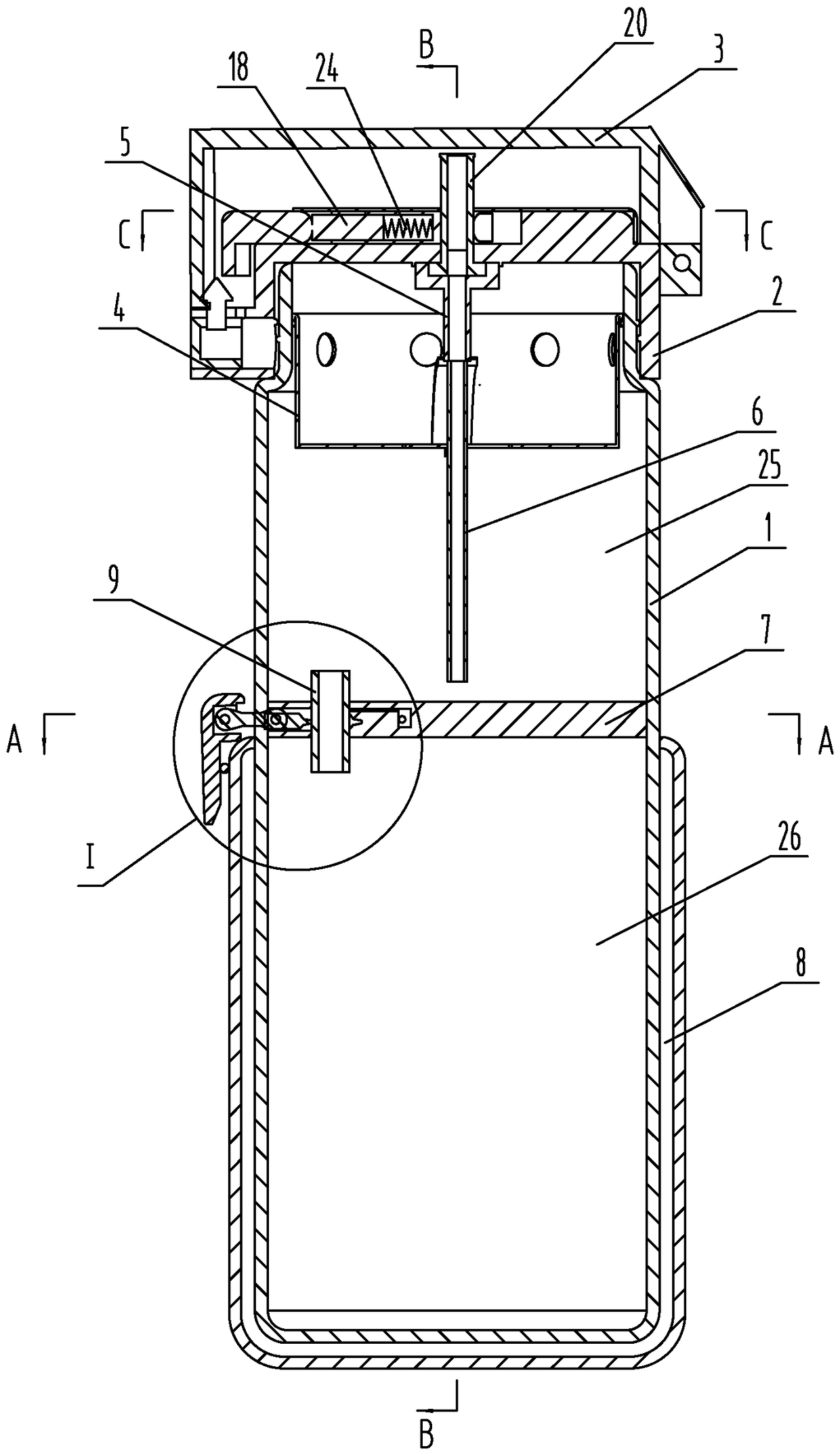 A push-type direct drinking dual-temperature cup