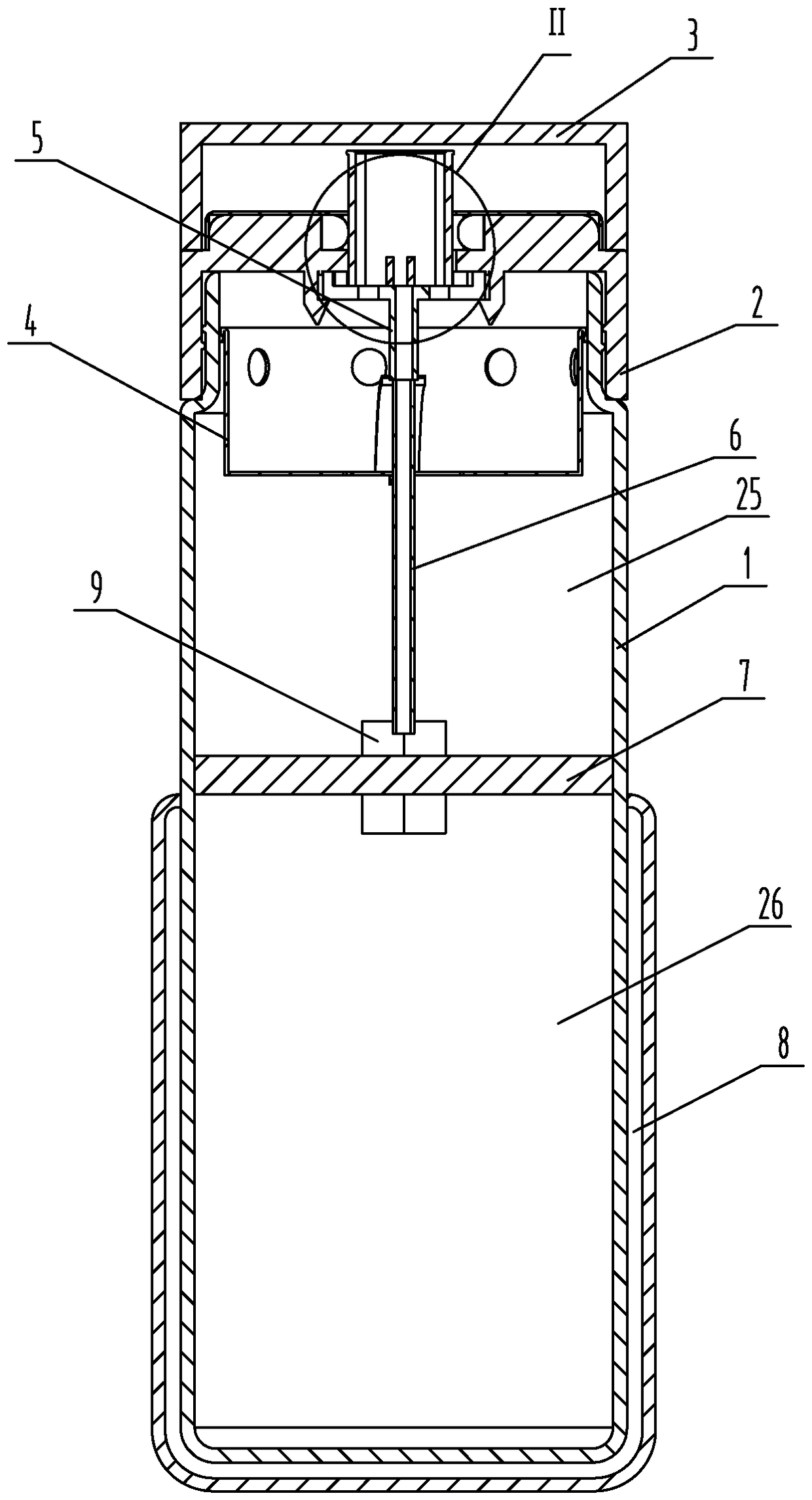 A push-type direct drinking dual-temperature cup