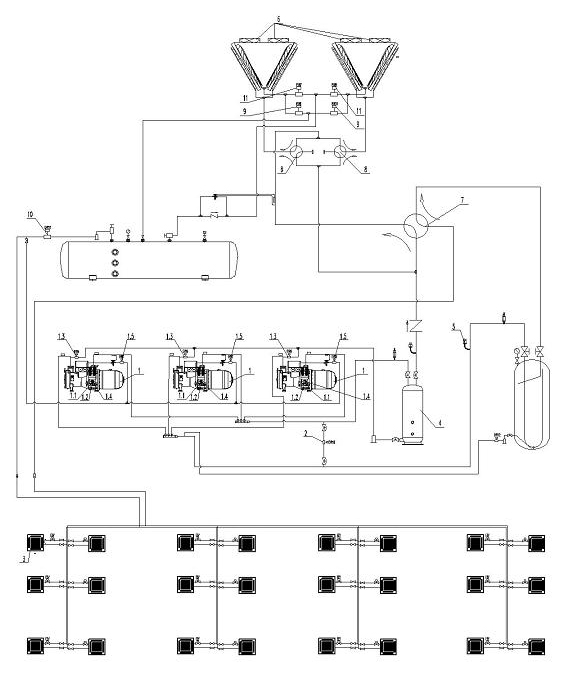 Cooling mode start-up control method for screw-compression multi-connected central air conditioner