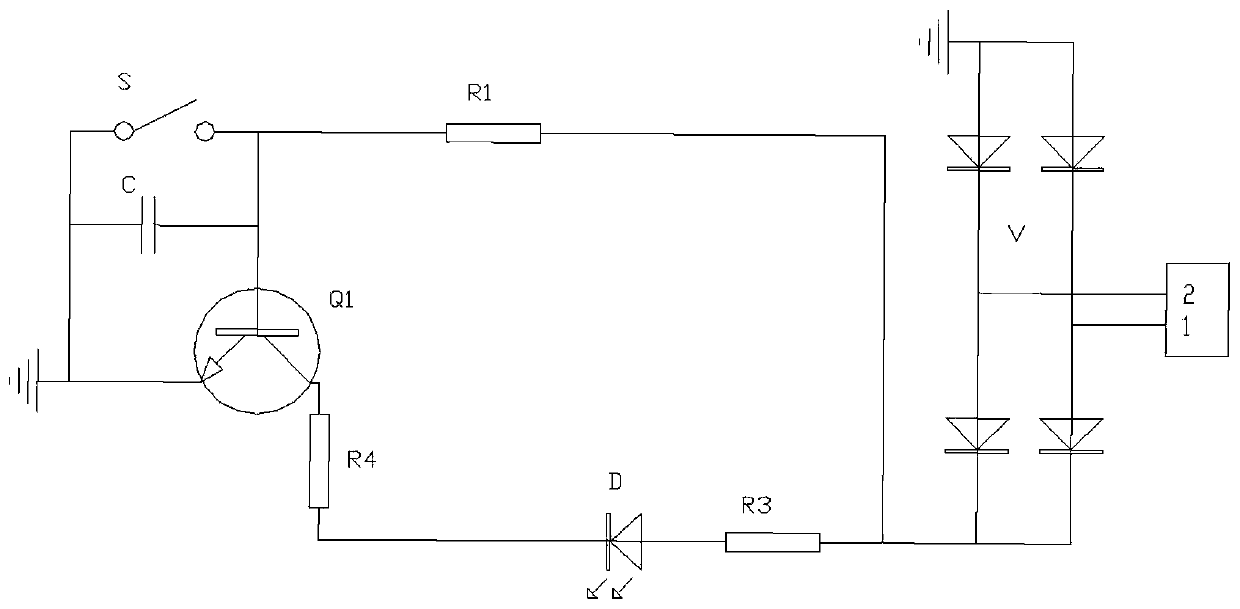 Two-wire type magnetic proximity switch