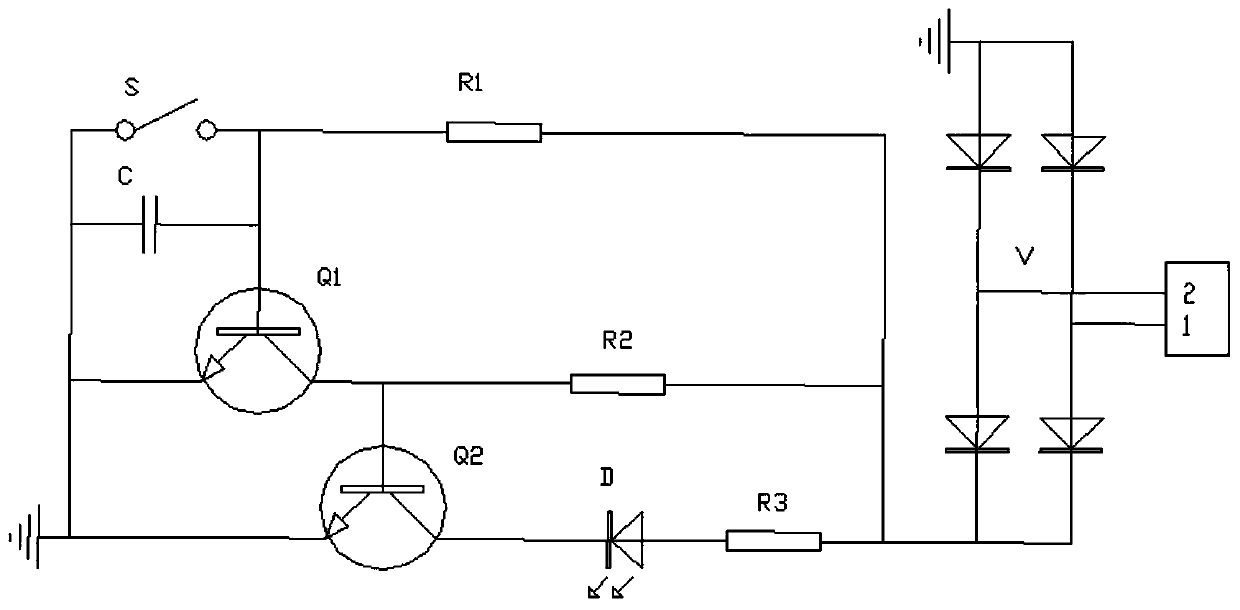 Two-wire type magnetic proximity switch