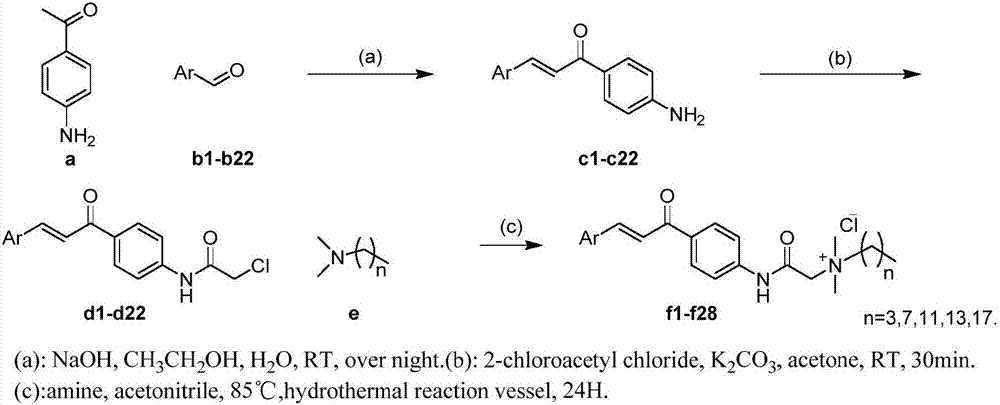 Quatemary ammonium chalcone derivatives resistant to drug-resistance bacteria activities, preparation method and application of quatemary ammonium chalcone derivatives