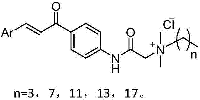 Quatemary ammonium chalcone derivatives resistant to drug-resistance bacteria activities, preparation method and application of quatemary ammonium chalcone derivatives