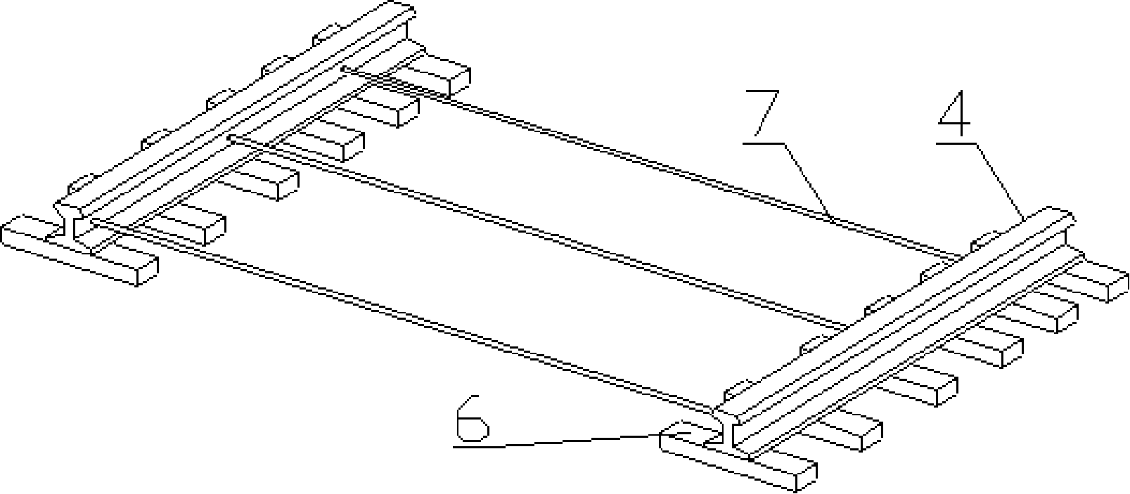 Moving tower crane bridge surface running construction method and apparatus