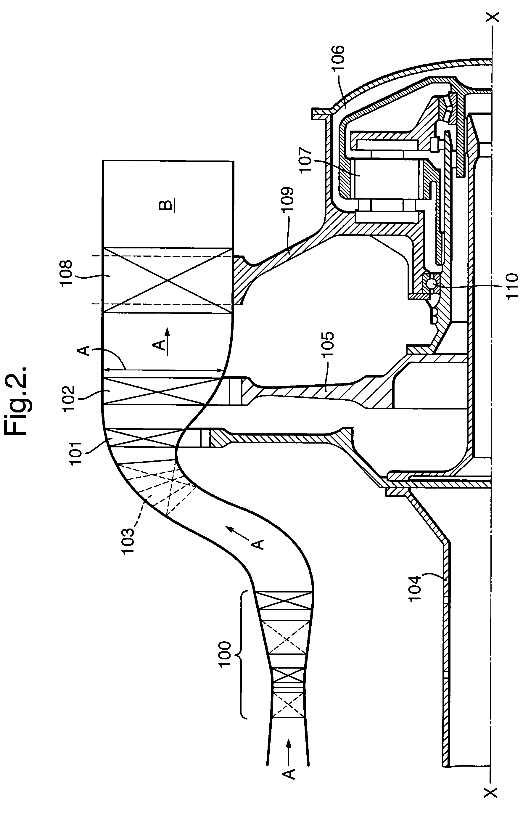 Counter-rotating turbine engine including a gearbox
