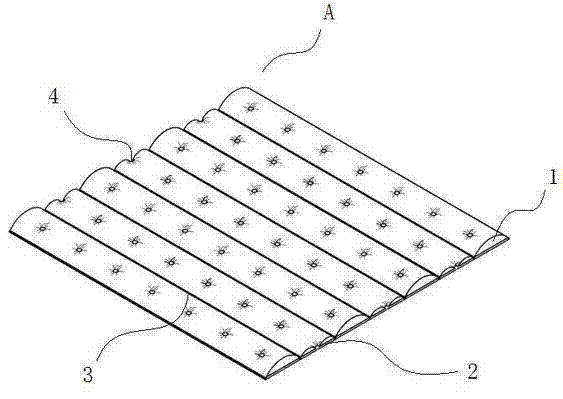 Liquid permeability clad sheet, manufacturing device thereof and manufacturing method thereof