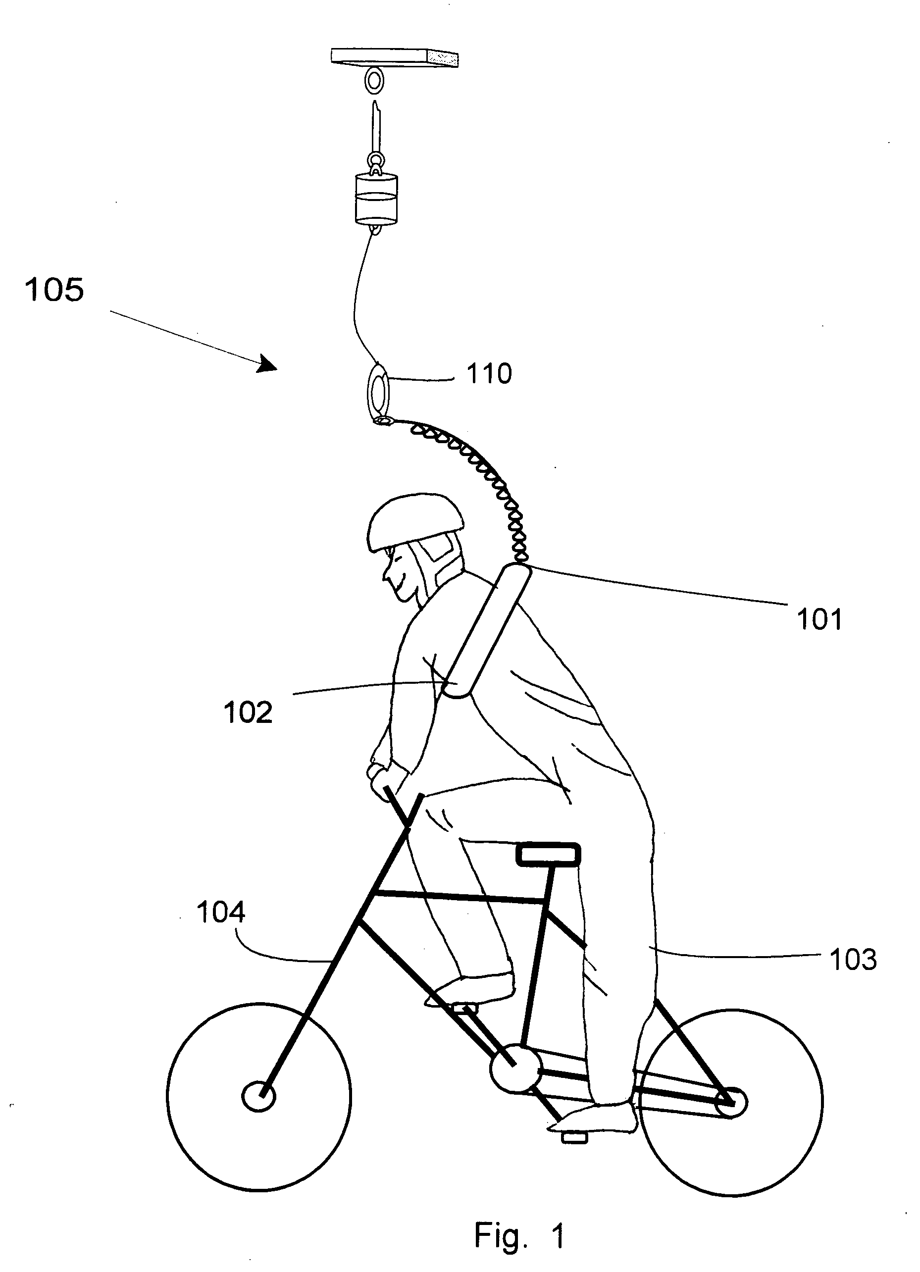 Motion bicycle learning / handicap safety harness