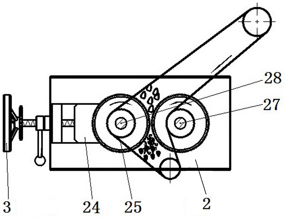 Combined badam shell breaking and shell-kernel separating machine