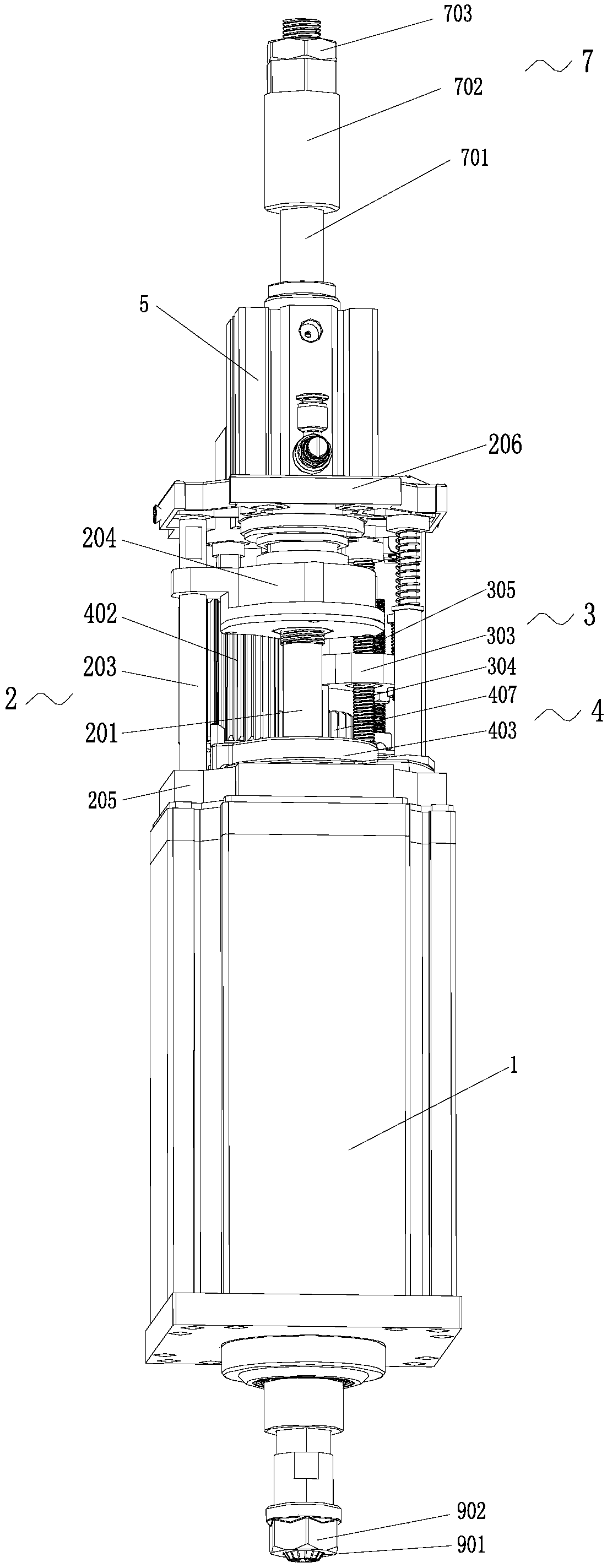 Automatic tapping machine having both self-adaptive tapping function and synchronous tapping function
