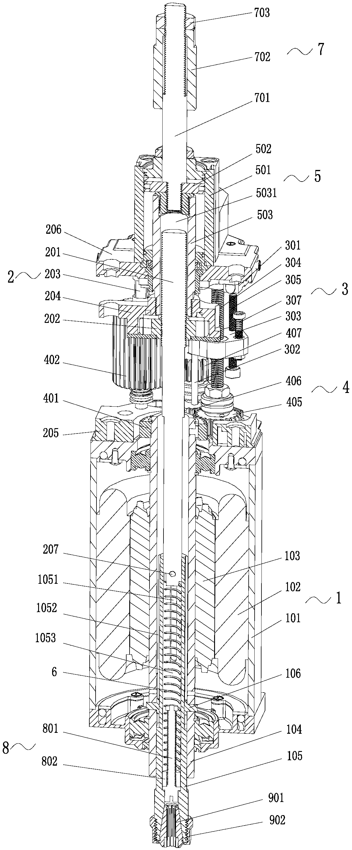 Automatic tapping machine having both self-adaptive tapping function and synchronous tapping function