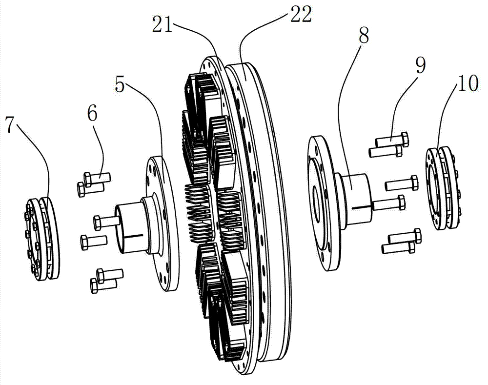Transmission system with permanent magnet speed regulation clutch