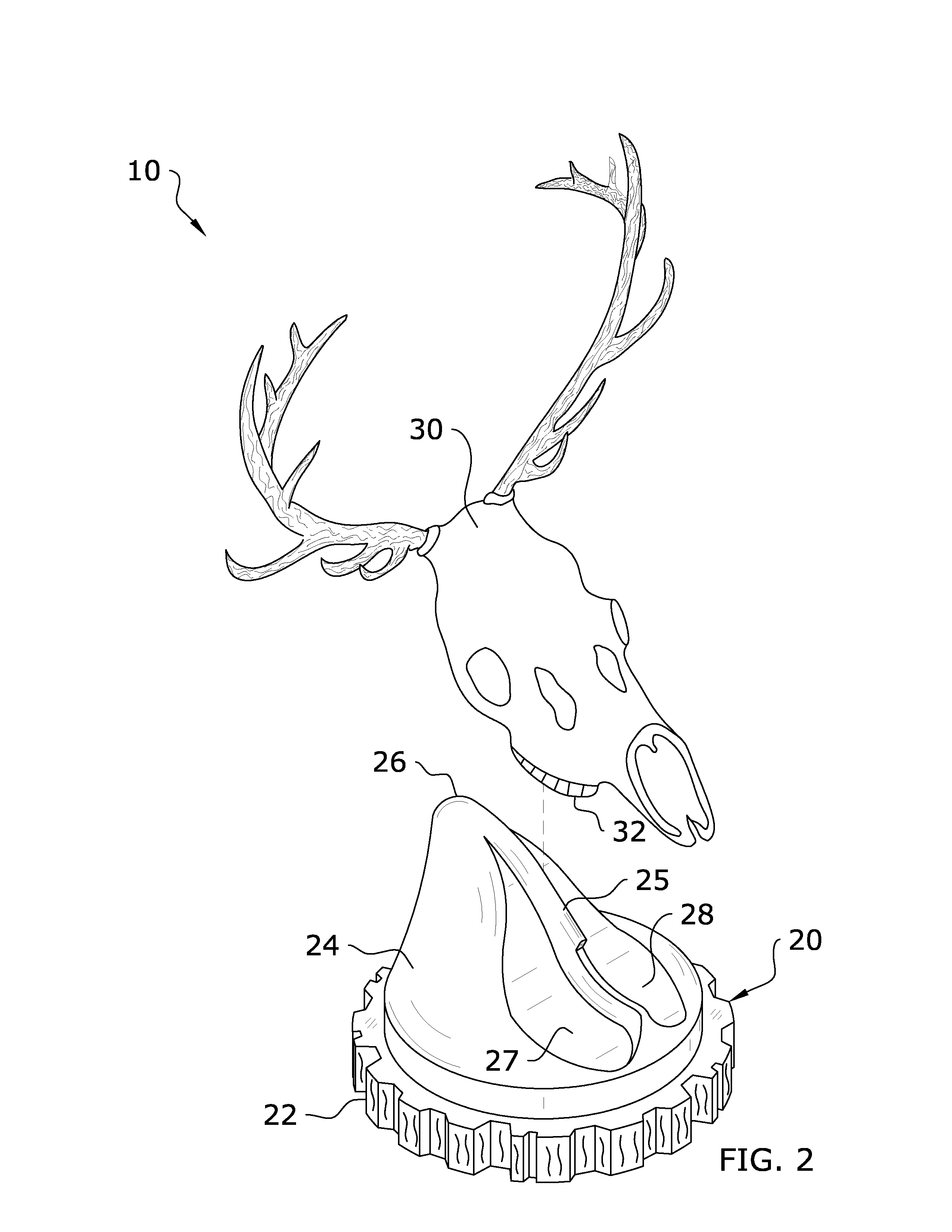 Skull mounting and casting system