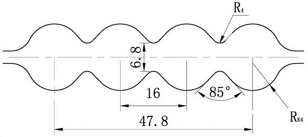 Four-wire split rolling process of φ12mm round steel