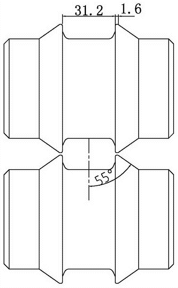 Four-wire split rolling process of φ12mm round steel