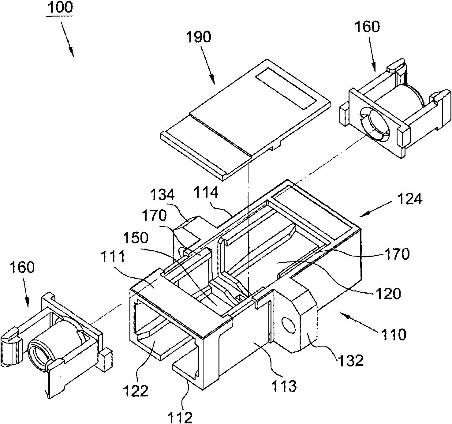 Single-piece fiber adapter