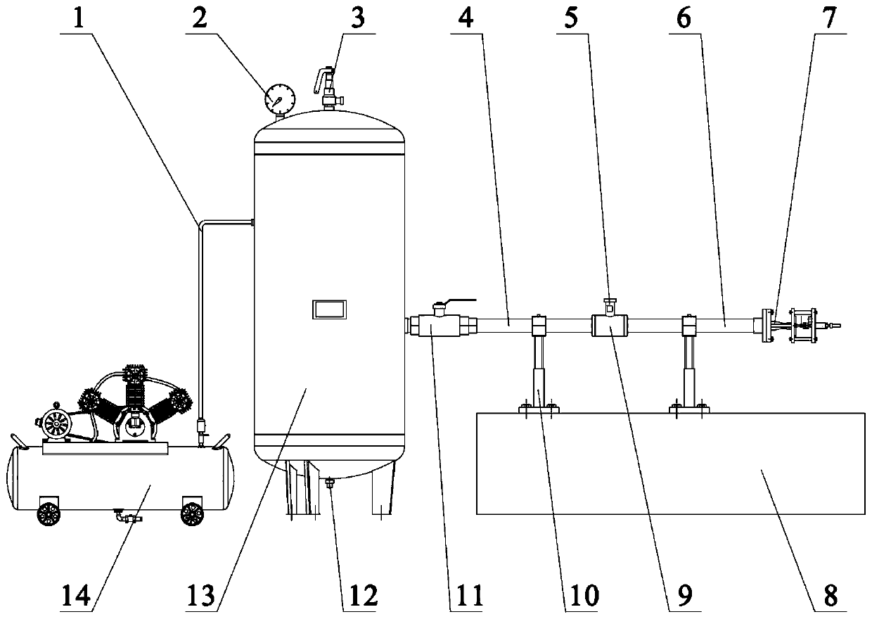 A test device and test method for lift force of safety valve disc