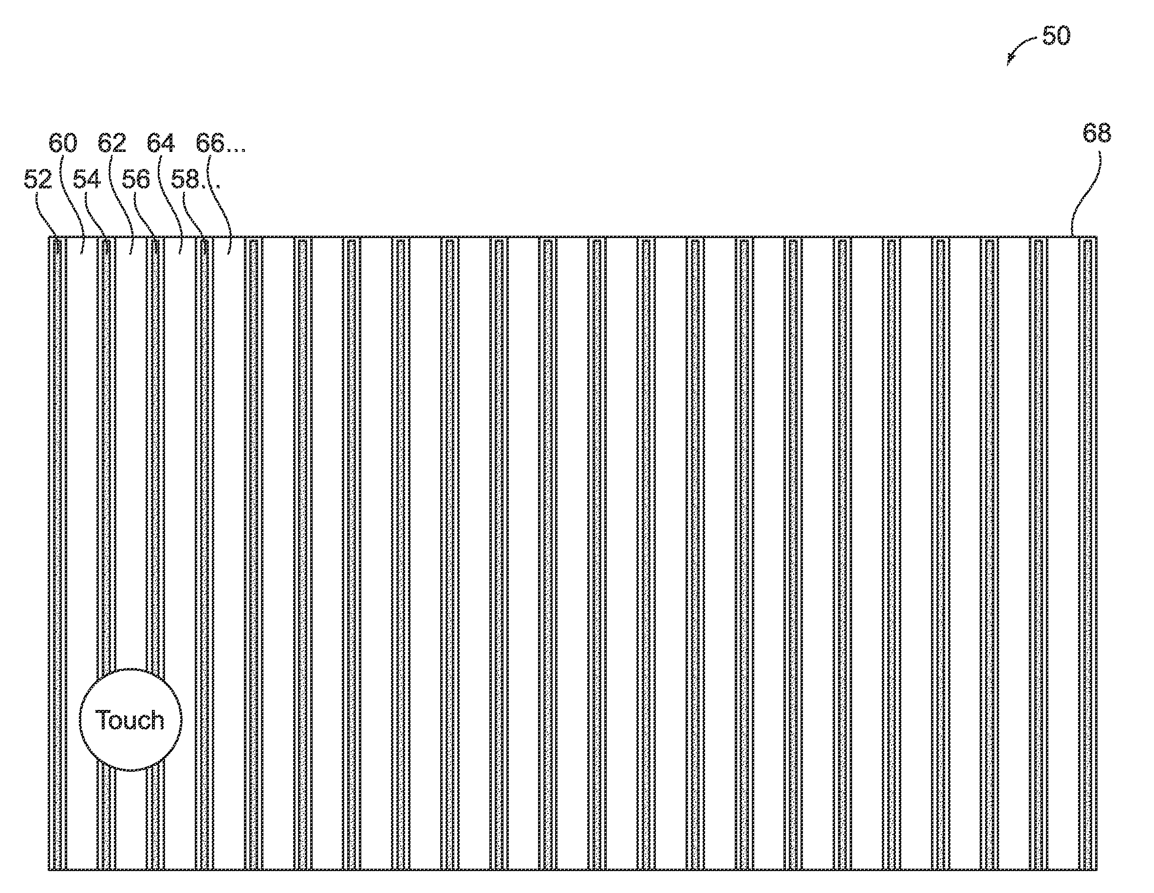 System and method for detecting locations of touches on a projected capacitive touch sensor