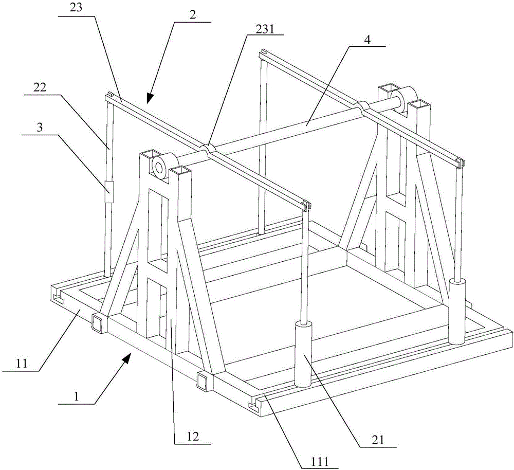 Tension machine tail vehicle test device