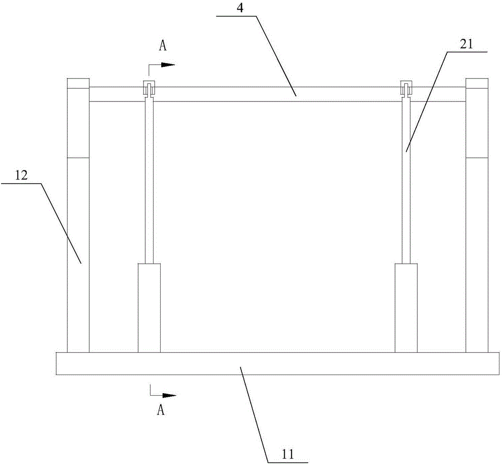 Tension machine tail vehicle test device