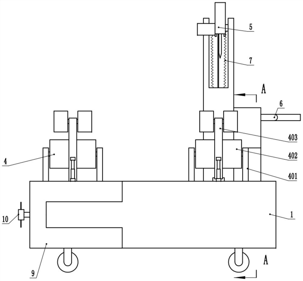 Electric power pipe cutting device for electric power construction