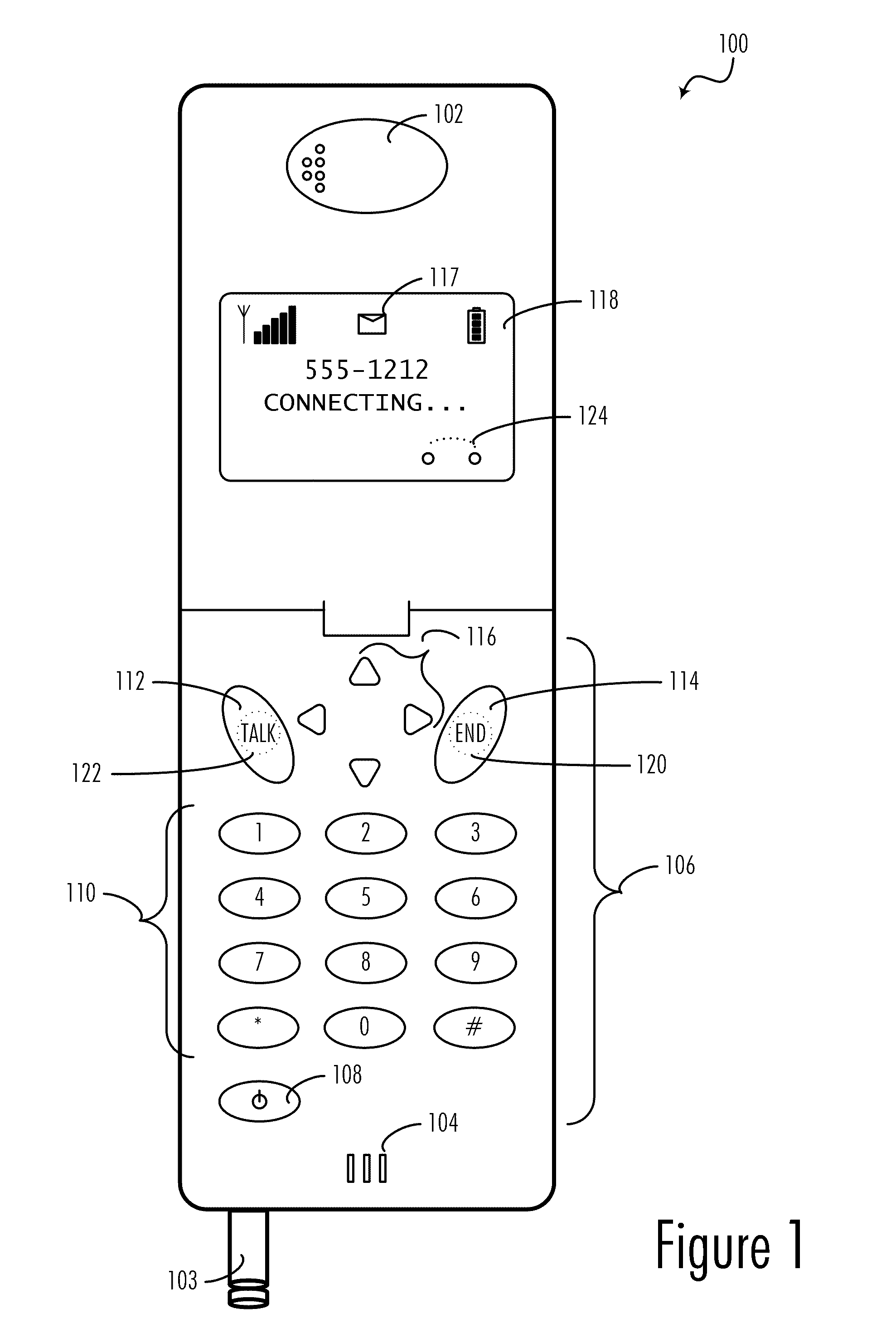 Mobile Telephone with Connection Indicator