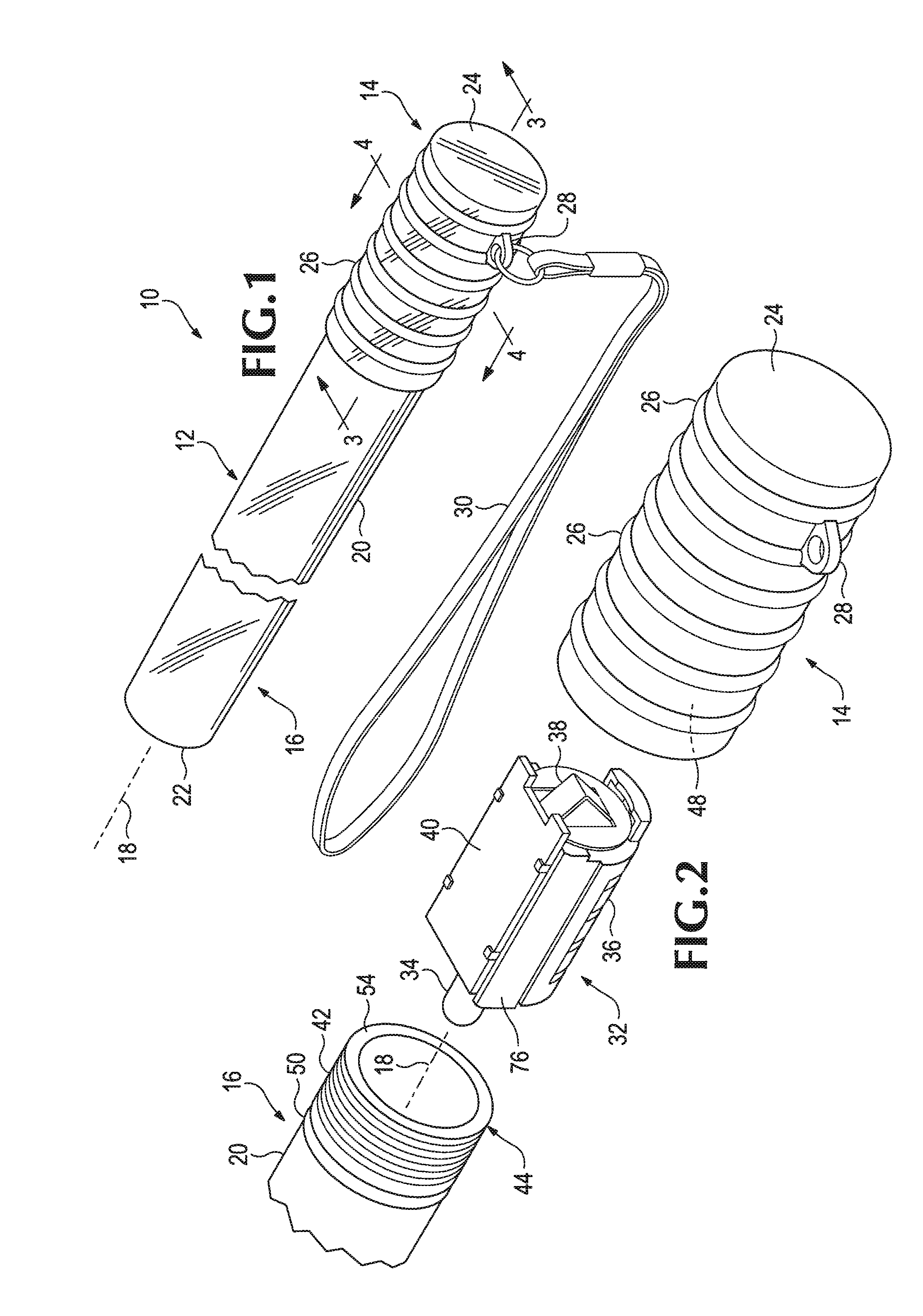 Electronic glow stick device with alternating flasher