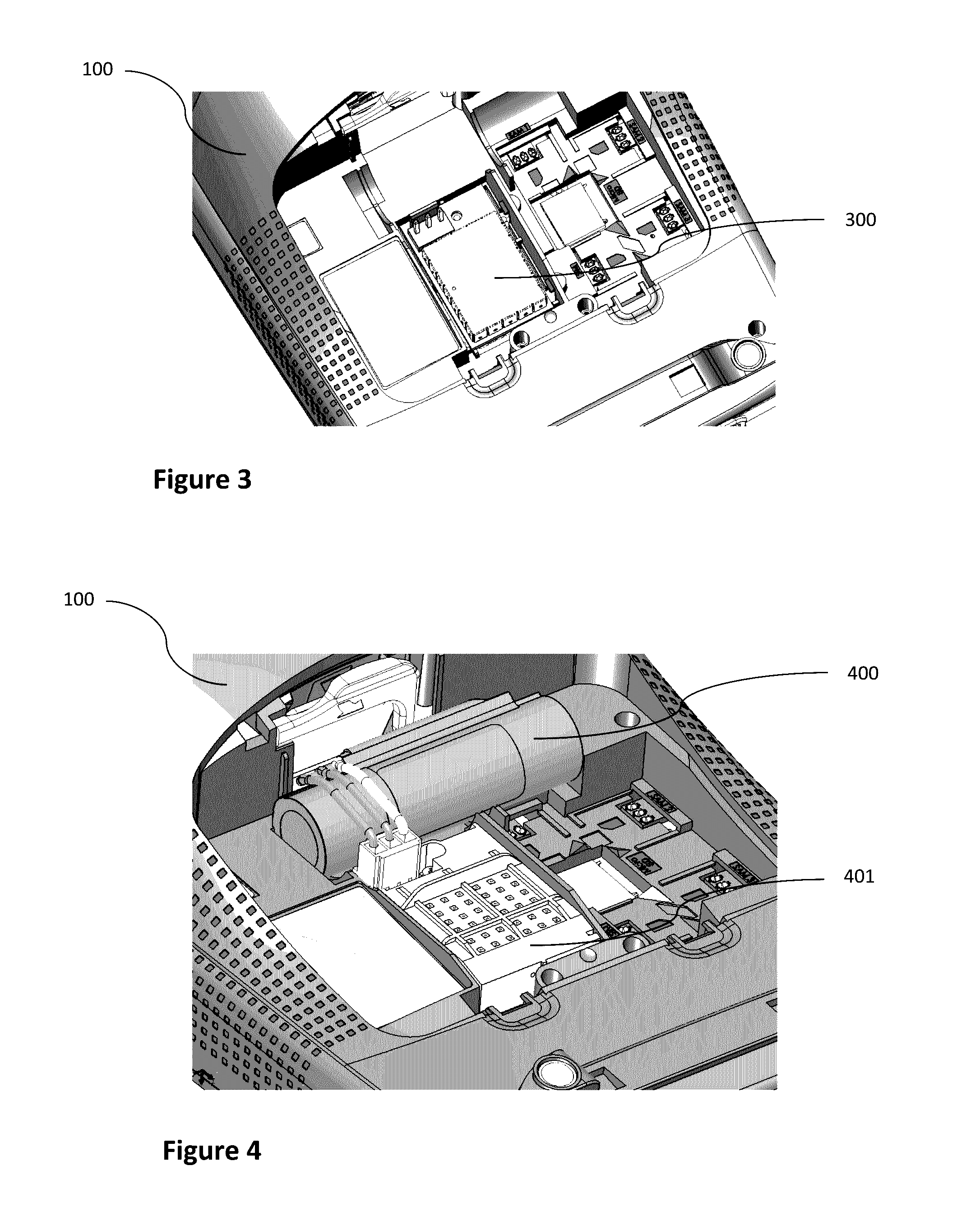 Fixed terminal transformable into a fixed/portable terminal, and associated method of transformation and autonomy management system