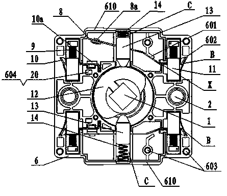 Universal conversion switch with magnetic quenching function