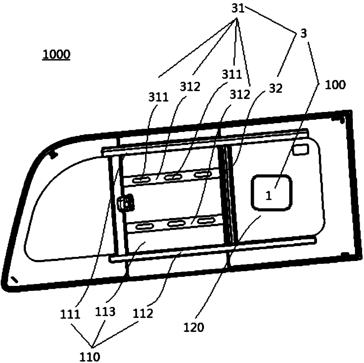 Protection device capable of preventing passenger from stretching out of vehicle window opening, vehicle window, and vehicle with vehicle window