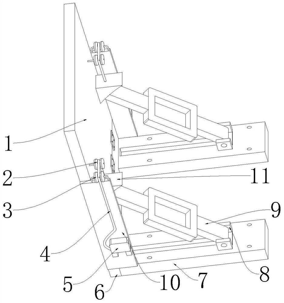 A prefabricated building wall support device