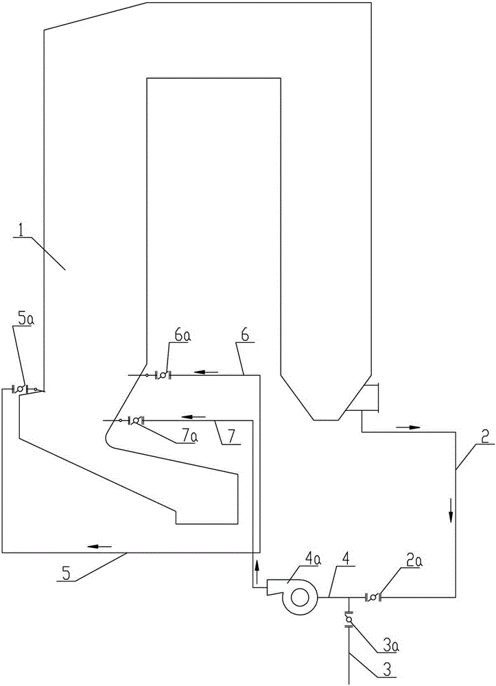 Secondary air system for waste incineration boiler and secondary air operation method