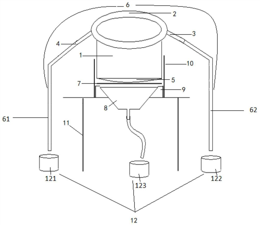 Device for collecting undisturbed soil column leaching solution and performing surface runoff experiment