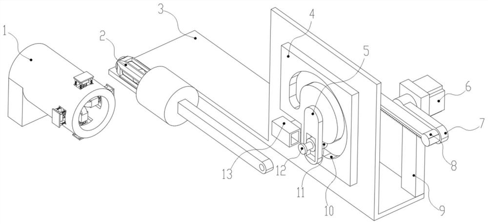 High-efficiency feeding mechanism for conveying columnar materials for constructional engineering