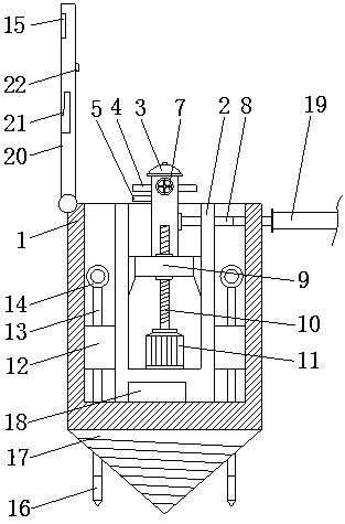 Underground fire fighting device with double water outlets which is easily buried