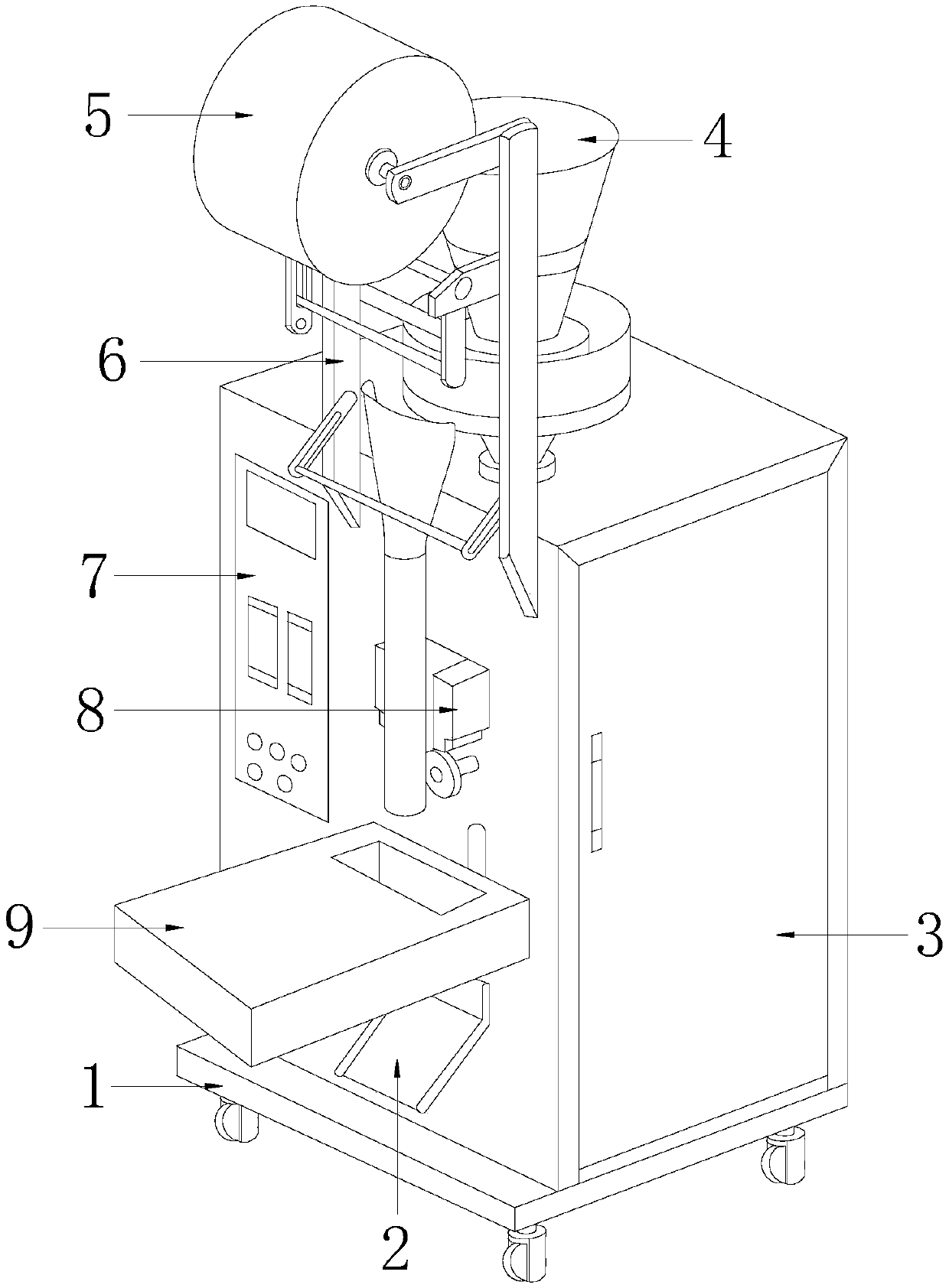 Strawberry-flavored solid beverage filling machine with compression and air exhaustion functions