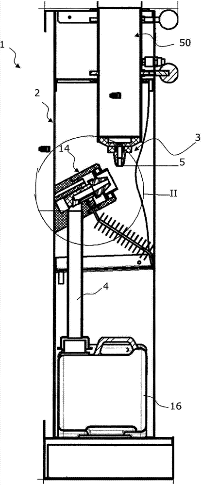 Device for cleaning a spray gun
