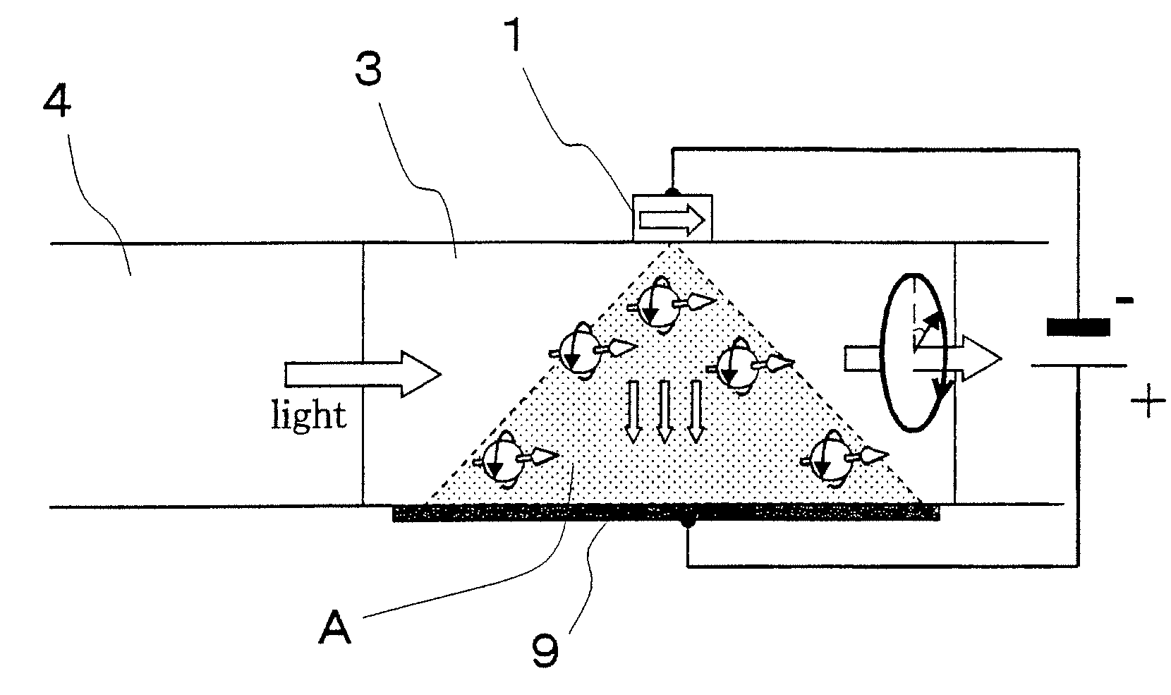 Nonvolatile optical memory element, memory device, and reading method thereof