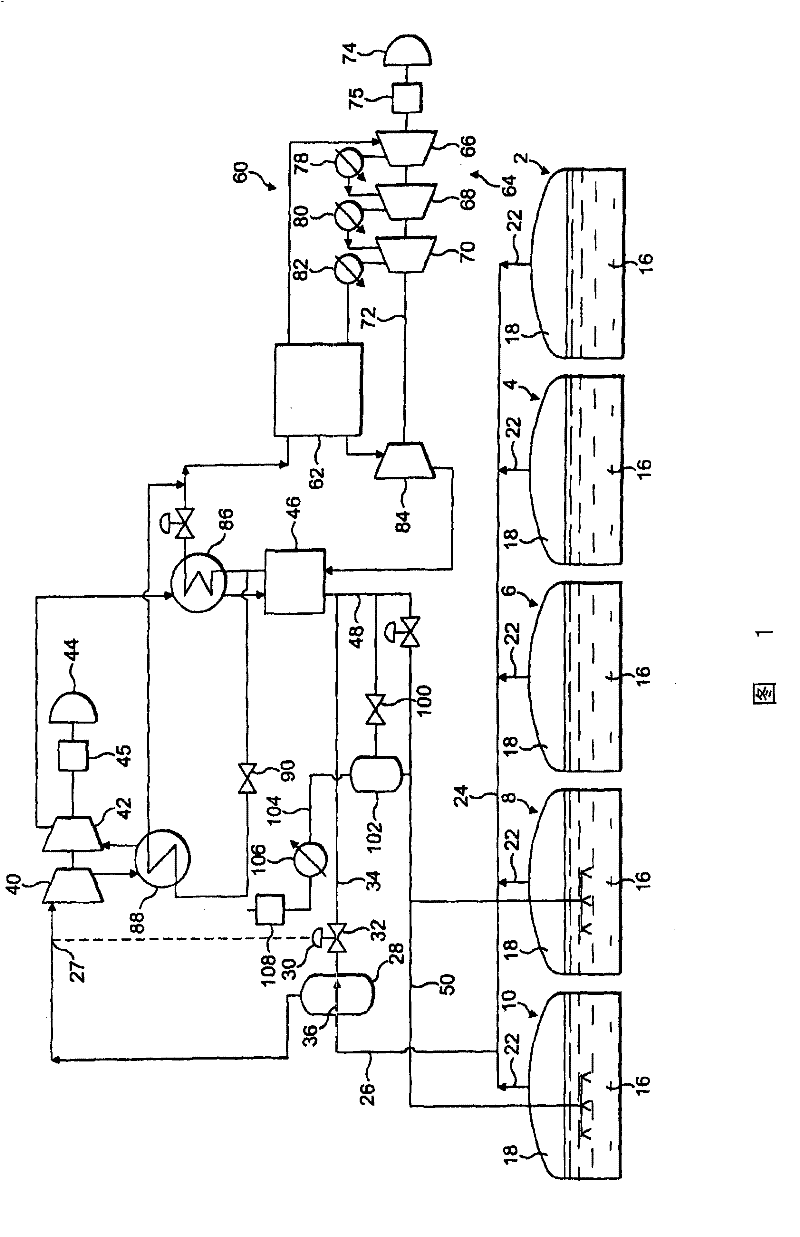 Method and apparatus for the reliquefaction of a vapour