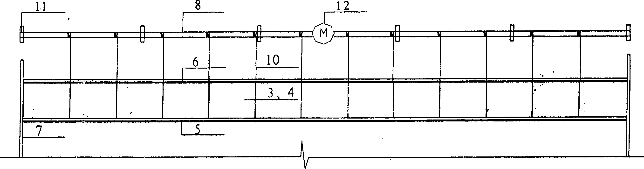 Natural ventilating and mechanical ventilating dual-purpose system for continuous-building type greenhouse