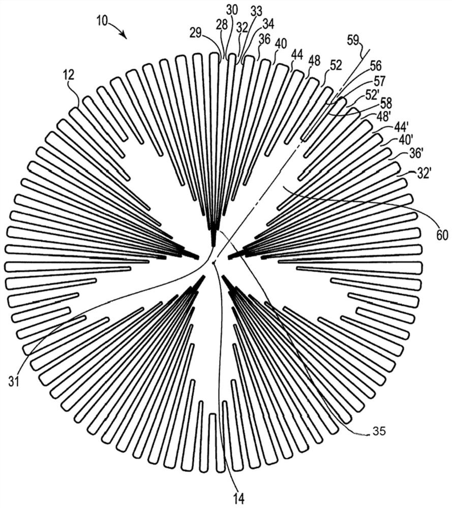 Periodic radial symmetry for filter pleating